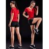 image:imageNELEUS Womens 3 Pack Compression Workout Athletic Shirt8016 BlackGreyRed 3 Pack