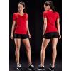 image:imageNELEUS Womens 3 Pack Compression Workout Athletic Shirt8016 BlueLight BlueRed 3 Pack