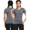 image:imageNELEUS Womens 3 Pack Compression Workout Athletic Shirt8018 BlackGreyWhite