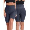 image:imageNELEUS Womens 8 Biker Shorts High Waist Tummy Control Workout Running Shorts for Gym Yoga9044 BlackGreyCoffee 3 Pack
