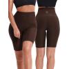 image:imageNELEUS Womens 8 Biker Shorts High Waist Tummy Control Workout Running Shorts for Gym Yoga9044 BlackGreyCoffee 3 Pack