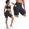 image:imageNELEUS Womens 8 Biker Shorts High Waist Tummy Control Workout Running Shorts for Gym Yoga9119 BlackGreyNavy Blue 3 Pack