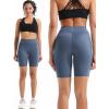 image:imageNELEUS Womens 8 Biker Shorts High Waist Tummy Control Workout Running Shorts for Gym Yoga9119 BlackGreyNavy Blue 3 Pack