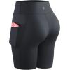 image:imageNELEUS Womens 8 Biker Shorts High Waist Tummy Control Workout Running Shorts for Gym Yoga9119 BlackGreyPurple 3 Pack