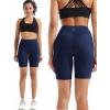 image:imageNELEUS Womens 8 Biker Shorts High Waist Tummy Control Workout Running Shorts for Gym Yoga9119 BlackRedDark Navy 3 Pack