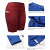 image:imageNELEUS Womens Athletic Shorts High Waist Tummy Control Workout Biker Shorts for Running Gym Yoga9005 3 Pack blackGreyRed