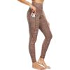 image:imageNELEUS Womens Soft Leggings9033 Yoga Pant 3 Pack Red grey brown