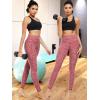 image:imageNELEUS Womens Soft Leggings9033 Yoga Pant 3 Pack Red grey brown