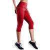 image:imageNELEUS Womens Tummy Control High Waist Capri Running Leggings Yoga Pants with Pocket9027 BlackBurgundy 2 Pack
