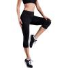 image:imageNELEUS Womens Tummy Control High Waist Capri Running Leggings Yoga Pants with Pocket9027 BlackGrey 2 Pack