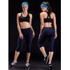 image:imageNELEUS Womens Tummy Control High Waist Capri Running Leggings Yoga Pants with Pocket9027 BlackNavy Blue 2 Pack