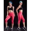 image:imageNELEUS Womens Tummy Control High Waist Capri Running Leggings Yoga Pants with Pocket9027 BurgundyBlueRose Red 3 Pack
