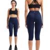 image:imageNELEUS Womens Tummy Control High Waist Capri Running Leggings Yoga Pants with Pocket9120 BlackGreyDark Navy 3 Pack