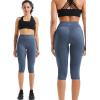 image:imageNELEUS Womens Tummy Control High Waist Capri Running Leggings Yoga Pants with Pocket9120 BlackGreyNavy Blue 3 Pack