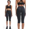 image:imageNELEUS Womens Tummy Control High Waist Capri Running Leggings Yoga Pants with Pocket9120 BlackRed 2 Pack