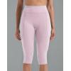 image:imageNELEUS Womens Tummy Control High Waist Capri Running Leggings Yoga Pants with Pocket9120 PinkLight Green 2 Pack