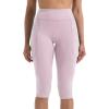 image:imageNELEUS Womens Tummy Control High Waist Capri Running Leggings Yoga Pants with Pocket9120 PinkLight Green 2 Pack