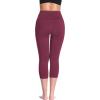image:imageNELEUS Womens Tummy Control High Waist Capri Running Leggings Yoga Pants with PocketZ109 BlackBlueBurgundy 3 Pack