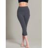 image:imageNELEUS Womens Tummy Control High Waist Capri Running Leggings Yoga Pants with PocketZ109 BlackBlueBurgundy 3 Pack