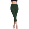 image:imageNELEUS Womens Tummy Control High Waist Capri Running Leggings Yoga Pants with PocketZ109 BlackGreyDark Green 3 Pack