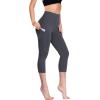 image:imageNELEUS Womens Tummy Control High Waist Capri Running Leggings Yoga Pants with PocketZ109 BlackGreyDark Green 3 Pack