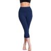 image:imageNELEUS Womens Tummy Control High Waist Capri Running Leggings Yoga Pants with PocketZ109 BlackGreyNavy 3 Pack
