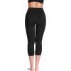 image:imageNELEUS Womens Tummy Control High Waist Capri Running Leggings Yoga Pants with PocketZ109 BlackGreyNavy 3 Pack