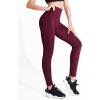image:imageNELEUS Womens Yoga Pant Tummy Control High Waist Running Leggings with Pocket9048 2 Pack blackRed
