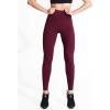 image:imageNELEUS Womens Yoga Pant Tummy Control High Waist Running Leggings with Pocket9048 2 Pack blackRed