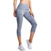 image:imageNELEUS Womens Yoga Running Capris Tummy Control High Waist Workout Pants9034 BlackGreyNavy Blue 3 Pack