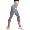 image:imageNELEUS Womens Yoga Running Capris Tummy Control High Waist Workout Pants9034 BlackGreyNavy Blue 3 Pack