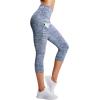 image:imageNELEUS Womens Yoga Running Capris Tummy Control High Waist Workout Pants9034 BlackNavy Blue 2 Pack
