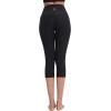 image:imageNELEUS Womens Yoga Running Capris Tummy Control High Waist Workout Pants9042 BlackBlack 2 Pack