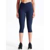 image:imageNELEUS Womens Yoga Running Capris Tummy Control High Waist Workout Pants9123 BlackGreyDark Navy Blue 3 Pack