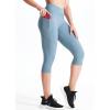 image:imageNELEUS Womens Yoga Running Capris Tummy Control High Waist Workout Pants9123 BlackGreyGrayish Blue  3 Pack