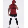 image:imageNeleus Mens Workout Tank Tops 3 Pack Sleeveless Running Shirts with Hoodie5098 BlackGreyRed 3 Pack