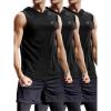 image:imageNELEUS Dry Fit Workout Athletic Muscle Tank Top Running Shirts with Hoods5036 3 Packblack