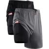 image:imageNELEUS Mens 2 in 1 Running Shorts with LinerDry Fit Workout Shorts with Pockets6070 BlackGrey 2 Pack