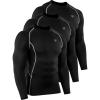 image:imageNELEUS Mens 3 Pack Dry Fit Long Sleeve Compression Shirts Workout Running Shirts5030 Black black black 3 Pack