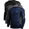 image:imageNELEUS Mens 3 Pack Dry Fit Long Sleeve Compression Shirts Workout Running Shirts5030 BlackgreenGreyNavy Blue 3 Pack