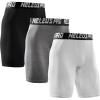 image:imageNELEUS Mens 3 Pack Performance Compression Shorts6028 3 Pack Black grey white