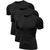 image:imageNELEUS Mens 3 or 4 Pack Workout Athletic Compression Shirts5011 3 Pack Black