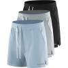 image:imageNELEUS Mens 7 inch Running Shorts Athletic Gym Workout Shorts with Pockets3d Honeycomb Fabric BlackLight GreyLight Blue