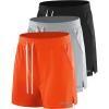 image:imageNELEUS Mens 7 inch Running Shorts Athletic Gym Workout Shorts with Pockets3d Honeycomb Fabric BlackLight GreyOrange