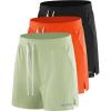 image:imageNELEUS Mens 7 inch Running Shorts Athletic Gym Workout Shorts with Pockets3d Honeycomb Fabric BlackOrangeLight Green