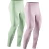 image:imageNELEUS Mens Dry Fit Compression Pants Workout Running Leggings6107 PinkLight Green 2 Pack