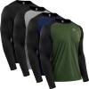 image:imageNELEUS Mens Dry Fit Long Sleeve Athletic Running Shirts05 BlackGreyNavy BlueGreen 4 Pack