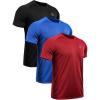 image:imageNELEUS Mens Dry Fit Mesh Athletic Shirts5033 3 Pack Black red blue