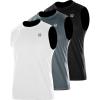 image:imageNELEUS Mens Dry Fit Workout Running Muscle Tank Top5015 BlackGreyWhite
