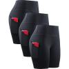 image:imageNELEUS Womens 3 Pack Athletic Shorts for Biker Running Workout with Pocket1010 BlackBlackBlack 3 Pack